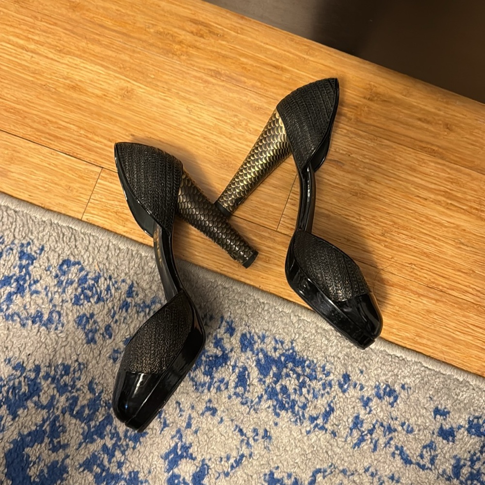 Vintage Chanel Python Effect D’orsay Pumps - 38 - Picture 8 of 11